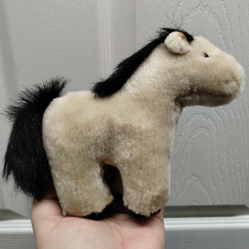 Vintage DAKIN Plush Stuffed Animal Brown Black 7” Mistie Horse HTF RARE